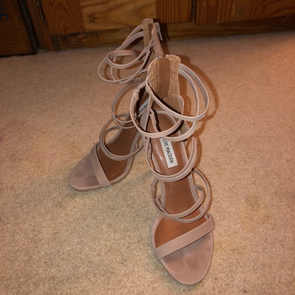 Steve Madden Blush Strappy Heels - Picture 2 of 5